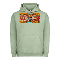 Pigment Oil Green firefighter air mask sunflower and elementary license plate Urban Hoodie - HRA Design Shop