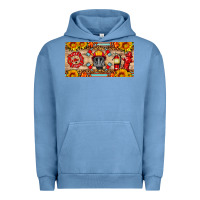 Pigment Pebble Blue firefighter air mask sunflower and elementary license plate Urban Hoodie - HRA Design Shop