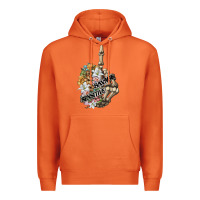Carrot sensitive savage skeleton middle finger Premium Hoodie - FaDigitalArtStudio