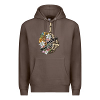 Coffee sensitive savage skeleton middle finger Premium Hoodie - FaDigitalArtStudio