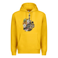 Lemon sensitive savage skeleton middle finger Premium Hoodie - FaDigitalArtStudio