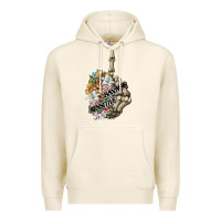 Tofu sensitive savage skeleton middle finger Premium Hoodie - FaDigitalArtStudio
