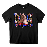Black America Dog Mama Heavy Core Tee - CowhideDigitalArt