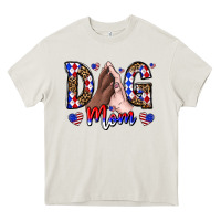 Cream America Dog Mama Heavy Core Tee - CowhideDigitalArt