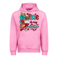 Fuchsia Pink wine is my valentine olivia Urban Hoodie - OliviaCreatesArt