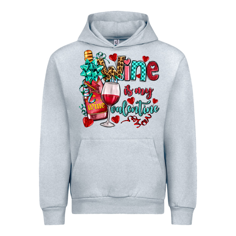 Wine Is My Valentine Olivia Urban Hoodie by OliviaCreatesArt | Teevron