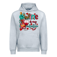 Heather Grey wine is my valentine olivia Urban Hoodie - OliviaCreatesArt