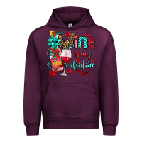 Mauve Wine wine is my valentine olivia Urban Hoodie - OliviaCreatesArt