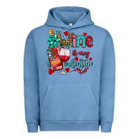 Pigment Pebble Blue wine is my valentine olivia Urban Hoodie - OliviaCreatesArt