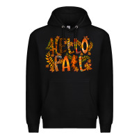 Black hello fall Premium Hoodie - RacoonDesign