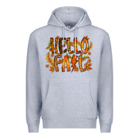Heather Grey hello fall Premium Hoodie - RacoonDesign