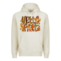 Oatmeal Heather hello fall Premium Hoodie - RacoonDesign