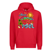 Red adios school i ll be at the pool Premium Hoodie - HRA Design Shop