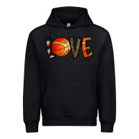 Black for the love of the game basketball Urban Hoodie - CowhideDigitalArt