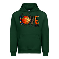 Forest Green for the love of the game basketball Urban Hoodie - CowhideDigitalArt