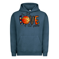 Pigment Midnight Navy for the love of the game basketball Urban Hoodie - CowhideDigitalArt