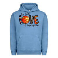 Pigment Pebble Blue for the love of the game basketball Urban Hoodie - CowhideDigitalArt