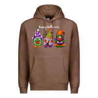 Chestnut happy halloween gnomes white Premium Hoodie - RacoonDesign