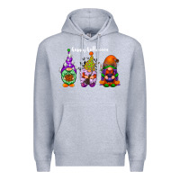 Heather Grey happy halloween gnomes white Premium Hoodie - RacoonDesign