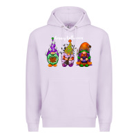 Lilac happy halloween gnomes white Premium Hoodie - RacoonDesign