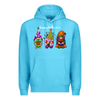 Ocean Blue happy halloween gnomes white Premium Hoodie - RacoonDesign