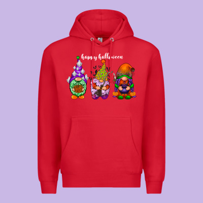 Happy Halloween Gnomes White Premium Hoodie Designed By Racoondesign