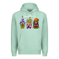 Seafoam happy halloween gnomes white Premium Hoodie - RacoonDesign