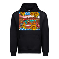 Black american flag firefighter wife Urban Hoodie - HRA Design Shop