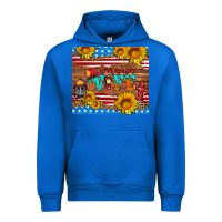 Cobalt american flag firefighter wife Urban Hoodie - HRA Design Shop