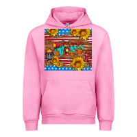 Fuchsia Pink american flag firefighter wife Urban Hoodie - HRA Design Shop