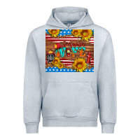 Heather Grey american flag firefighter wife Urban Hoodie - HRA Design Shop