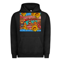 Pigment Black american flag firefighter wife Urban Hoodie - HRA Design Shop