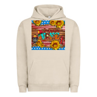 Pigment French Oak american flag firefighter wife Urban Hoodie - HRA Design Shop
