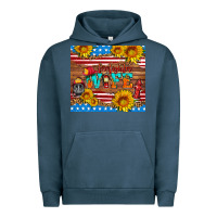 Pigment Midnight Navy american flag firefighter wife Urban Hoodie - HRA Design Shop