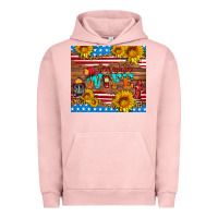 Pigment Salmon american flag firefighter wife Urban Hoodie - HRA Design Shop