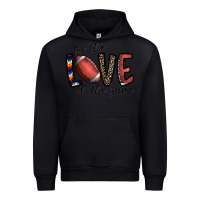 Black for the love of the game football Urban Hoodie - CowhideDigitalArt