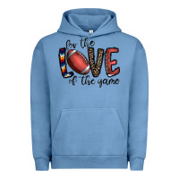 Pigment Pebble Blue for the love of the game football Urban Hoodie - CowhideDigitalArt