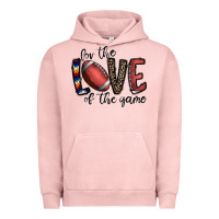 Pigment Salmon for the love of the game football Urban Hoodie - CowhideDigitalArt