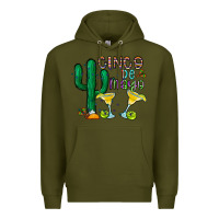 Army Green cinco de mayo cactus Premium Hoodie - CowhideDigitalArt