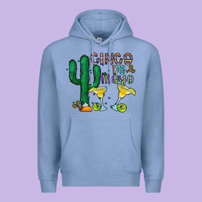 Cinco De Mayo Cactus Premium Hoodie Designed By Cowhidedigitalart