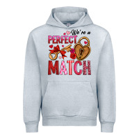 Heather Grey we're a perfect match Urban Hoodie - OliviaCreatesArt