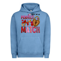 Pigment Pebble Blue we're a perfect match Urban Hoodie - OliviaCreatesArt