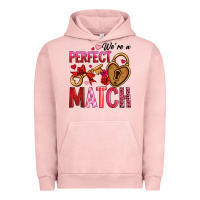 Pigment Salmon we're a perfect match Urban Hoodie - OliviaCreatesArt
