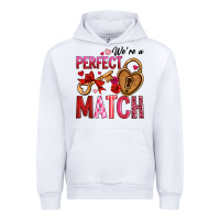 White we're a perfect match Urban Hoodie - OliviaCreatesArt