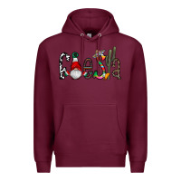 Burgundy fiesta Premium Hoodie - CowhideDigitalArt