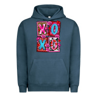 Pigment Midnight Navy xoxo with roses and candies olivia Urban Hoodie - OliviaCreatesArt