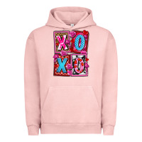 Pigment Salmon xoxo with roses and candies olivia Urban Hoodie - OliviaCreatesArt