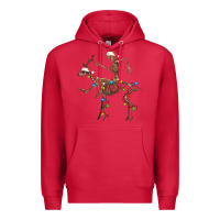 Cardinal skeleton deer santa Premium Hoodie - FaDigitalArtStudio