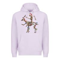 Lilac skeleton deer santa Premium Hoodie - FaDigitalArtStudio
