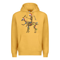 Mustard skeleton deer santa Premium Hoodie - FaDigitalArtStudio